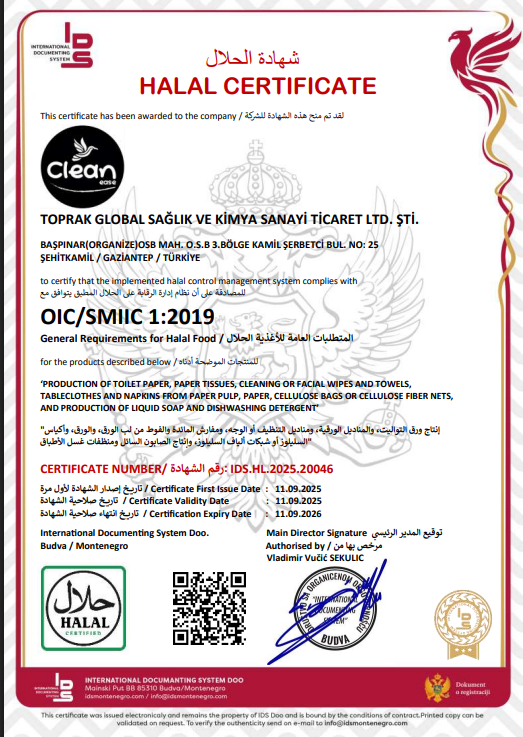 TOPRAK GLOBAL SAĞLIK Belgesi